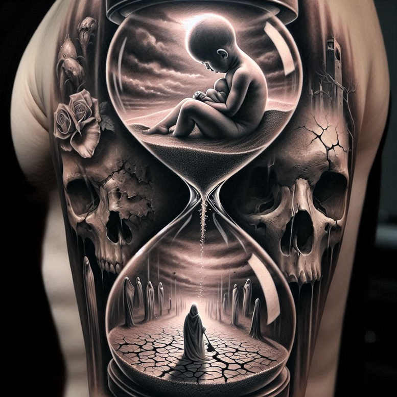 skulls tattoo design ideas Surrealism chromatic flux spiritual end symbol of perseverance
