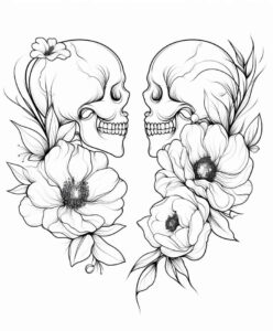 skulls tattoo design ideas rich shading tattoo classic for sternum