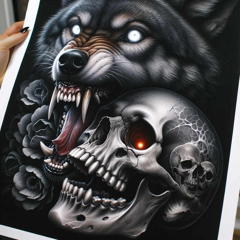 skulls tattoo design ideas Surrealism imperfect symmetry tattoo classic shows strength