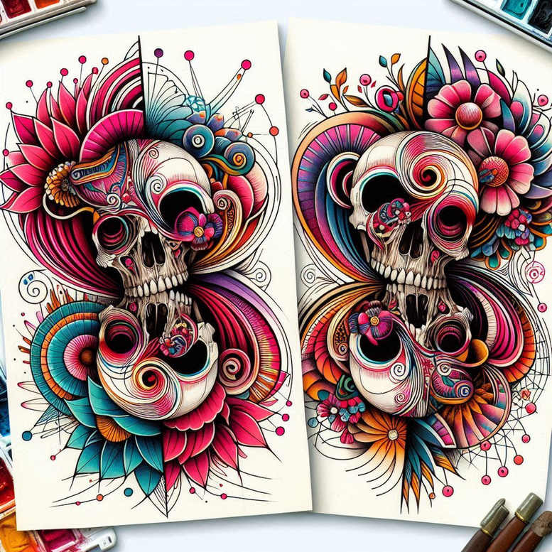 skulls tattoo design ideas geometric timeless skull for collarbone