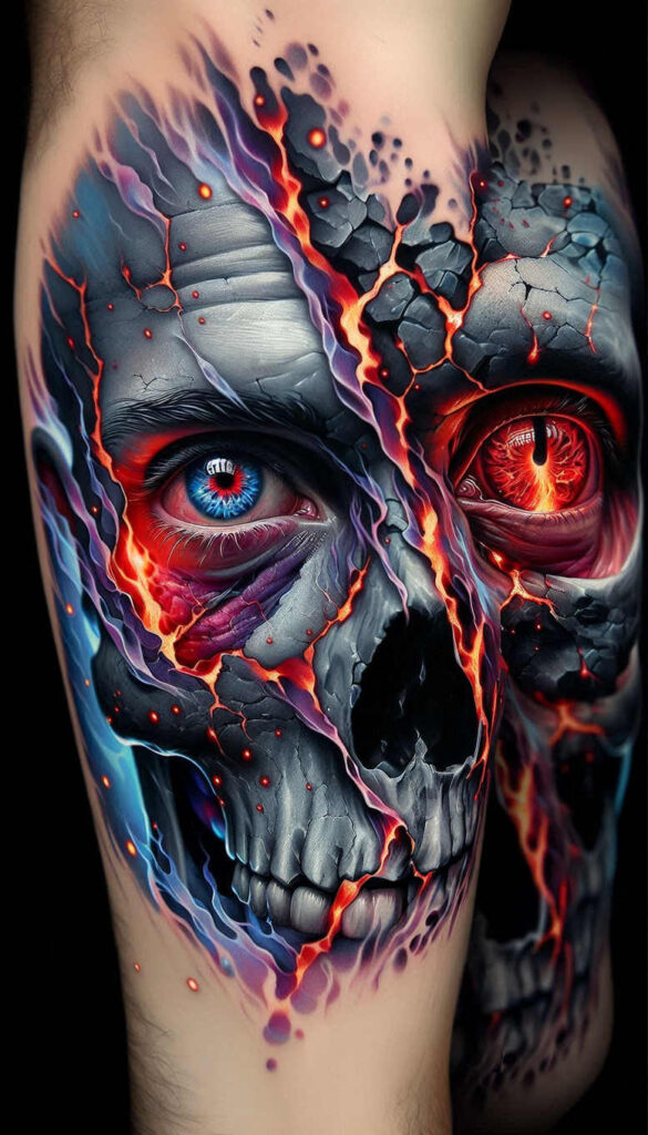 skulls tattoo design ideas color richness vanitas shows resilience