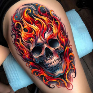 tribal-skull-tattoo – tattoo design ideas free ai generated – grim – for-back – Gallery: skulls-inkby-ai