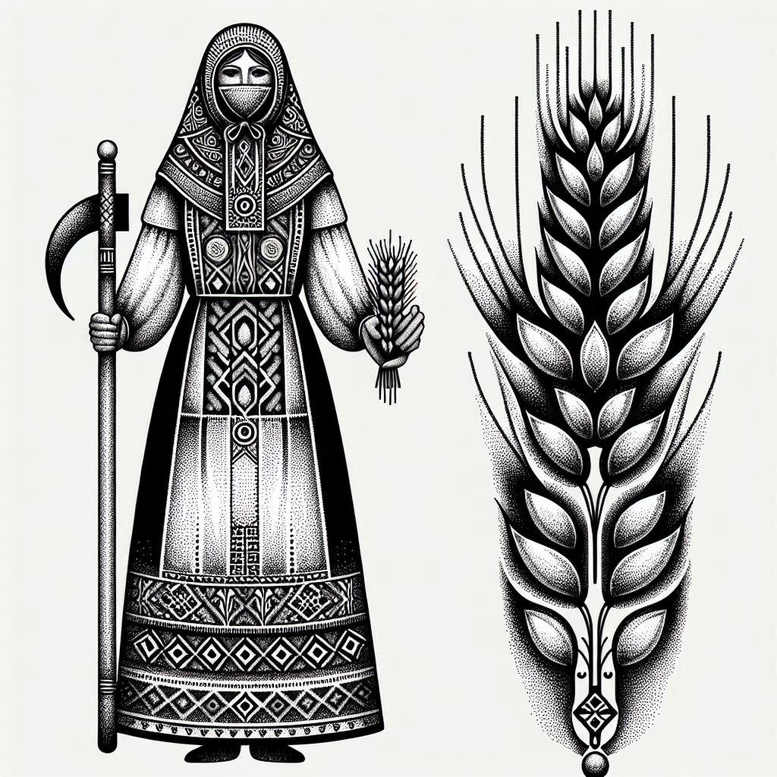 slowianskie-bostwa-opiekuncze-surrealism-dreamscape-for-biceps – tattoo design ideas free ai generated – Gallery: slavic-mythology-inkby-ai