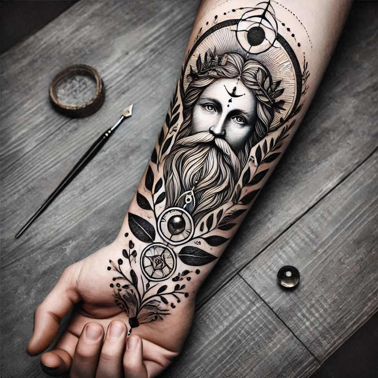 slowianskie-symbole-ochronne-realism-depth-of-field-for-stomach – tattoo design ideas free ai generated – Gallery: slavic-mythology-inkby-ai