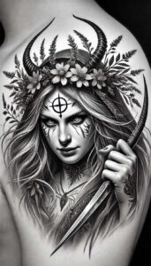 slowianskie-opowiesci-magiczne-neotraditional-layered-fill-for-biceps – tattoo design ideas free ai generated – Gallery: slavic-mythology-inkby-ai