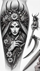 slowianskie-opowiesci-magiczne-neotraditional-rich-shading-for-stomach – tattoo design ideas free ai generated – Gallery: slavic-mythology-inkby-ai
