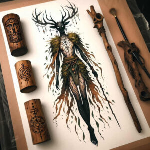 slowianskie-motywy-roslinne-neotraditional-fine-detail-for-neck – tattoo design ideas free ai generated – Gallery: slavic-mythology-inkby-ai