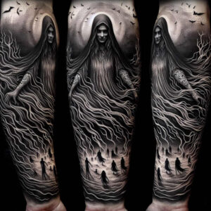 slowianskie-symbole-ognia-surrealism-shifting-shapes-for-behind-ear – tattoo design ideas free ai generated – Gallery: slavic-mythology-inkby-ai