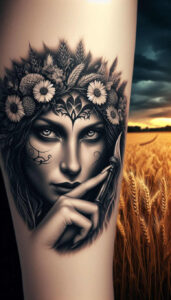 slowianskie-postacie-mitologiczne-realism-sharp-focus-for-calf – tattoo design ideas free ai generated – Gallery: slavic-mythology-inkby-ai