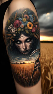 slowianskie-motywy-roslinne-realism-clean-lines-for-neck – tattoo design ideas free ai generated – Gallery: slavic-mythology-inkby-ai