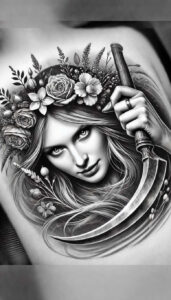 slowianskie-symbole-ochronne-realism-true-rendering-for-upper-chest – tattoo design ideas free ai generated – Gallery: slavic-mythology-inkby-ai