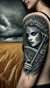 slavic-mythology tattoo design ideas glossy abandoned for upper back