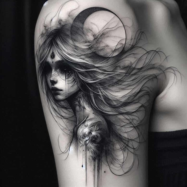 slavic-mythology tattoo design ideas Realism micro detail hidden for inner arm