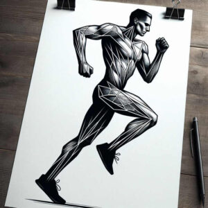 agility – tattoo design ideas free ai generated – realism-smooth-blackwork – for-upper-shoulder – Gallery: sport-inkby-ai