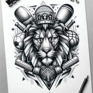 bodybuilding – tattoo design ideas free ai generated – realism-dimensional-ink – for-temple – Gallery: sport-inkby-ai