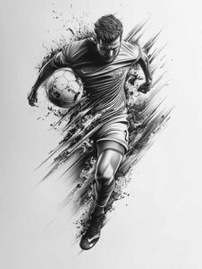championships – tattoo design ideas free ai generated – realism-natural-blush – for-lower-chest – Gallery: sport-inkby-ai