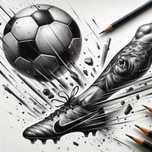 competition – tattoo design ideas free ai generated – surrealism-altered-reality – for-calf – Gallery: sport-inkby-ai