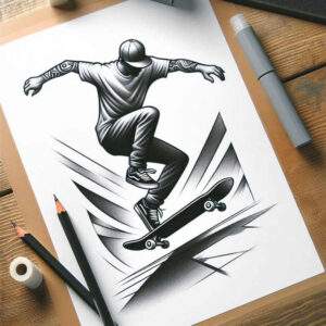 endurance-sports – tattoo design ideas free ai generated – surrealism-visual-paradox – for-behind-ear – Gallery: sport-inkby-ai