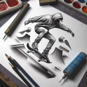 extreme-sports – tattoo design ideas free ai generated – neotraditional-rich-shading – for-side-torso – Gallery: sport-inkby-ai