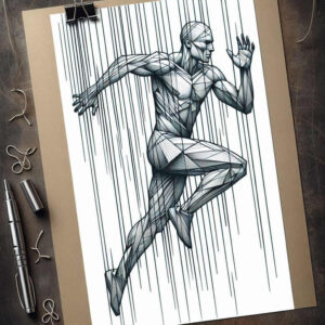 fitness – tattoo design ideas free ai generated – surrealism-unreal-light – for-lower-chest – Gallery: sport-inkby-ai