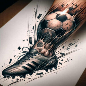 mental-training – tattoo design ideas free ai generated – neotraditional-clean-fill – for-lower-thigh – Gallery: sport-inkby-ai