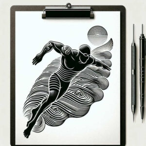 olympic-sport – tattoo design ideas free ai generated – surrealism-shadow-play – for-ribs – Gallery: sport-inkby-ai