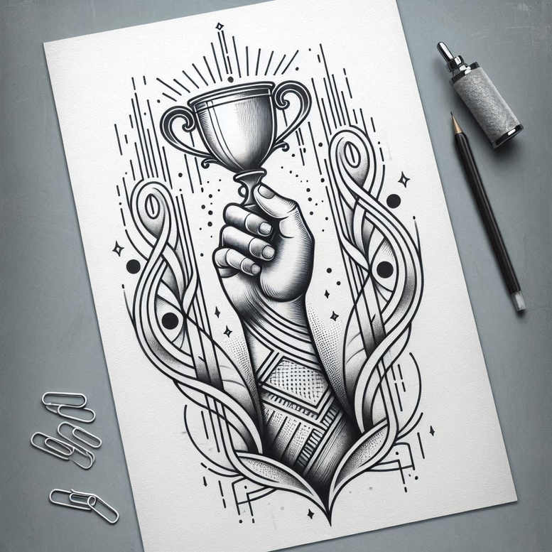 running – tattoo design ideas free ai generated – neotraditional-modern-classic – for-shin – Gallery: sport-inkby-ai