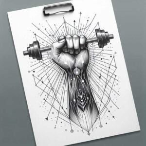 sport-and-health – tattoo design ideas free ai generated – surrealism-shimmering-forms – for-wrist – Gallery: sport-inkby-ai