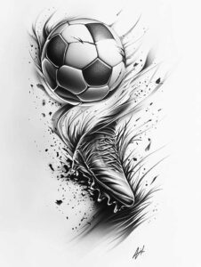 sport tattoo design ideas clear edge dynamic form for shoulder blade