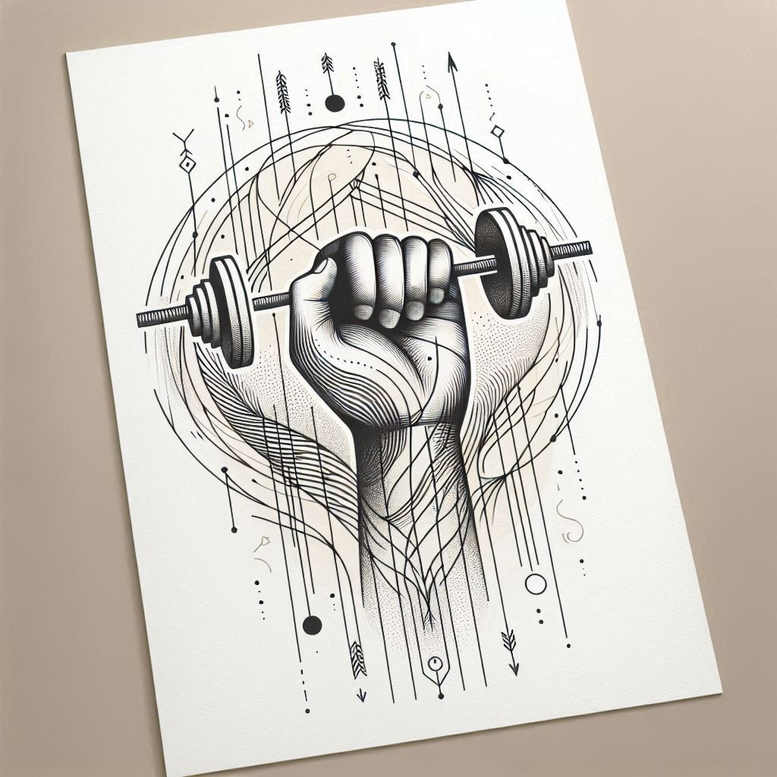 sport tattoo design ideas understated dynamic form symbol of endurance