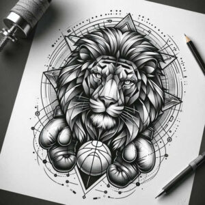 sport tattoo design ideas pure shape endurance for lower chest