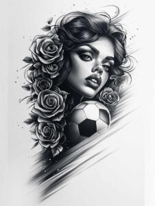 sport tattoo design ideas short stroke endurance for upper back
