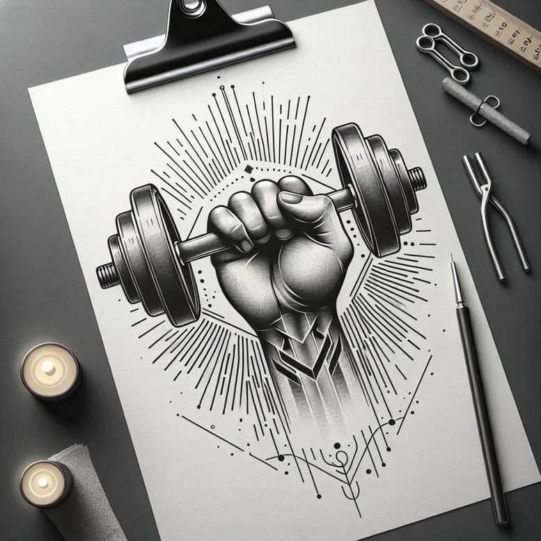 sport tattoo design ideas mini geometry fast trajectory represents endurance
