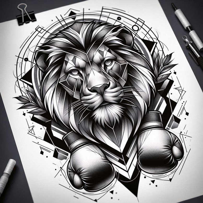 sport tattoo design ideas thin script intense stance represents determination