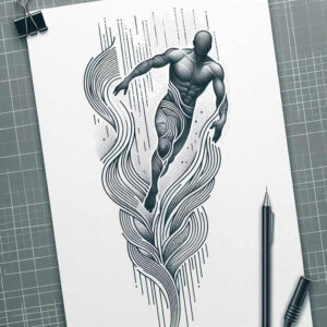 sport tattoo design ideas ultra-thin intense stance represents resilience