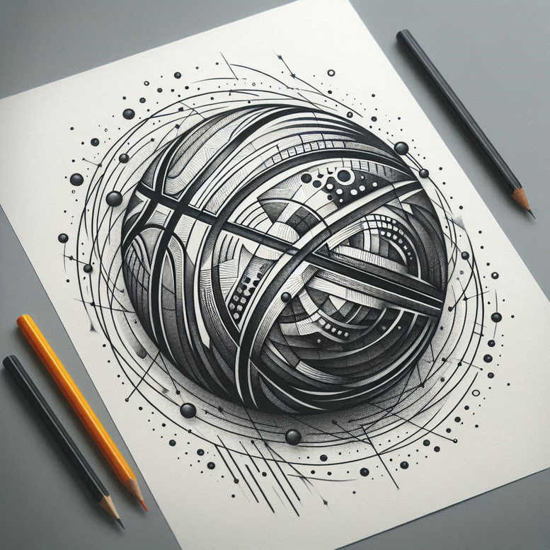 sport tattoo design ideas single line movement pulse endurance and power
