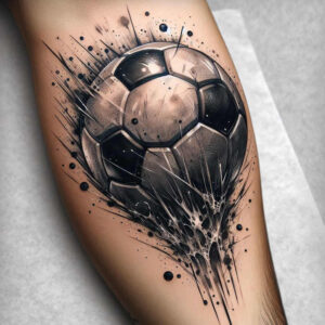 sport tattoo design ideas negative space speed lines for shin