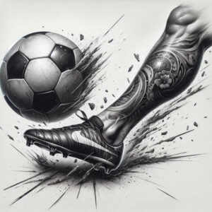 sport tattoo design ideas pinprick victory stands for courage