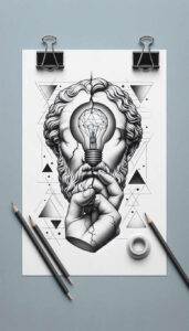 fantastic-figure-tattoo – tattoo design ideas free ai generated – abandoned – for-upper-back – Gallery: surrealistic-characters-inkby-ai