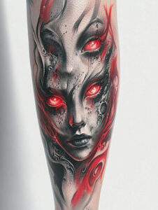 imagination-figure-tattoo – tattoo design ideas free ai generated – phantom – for-scapula – Gallery: surrealistic-characters-inkby-ai
