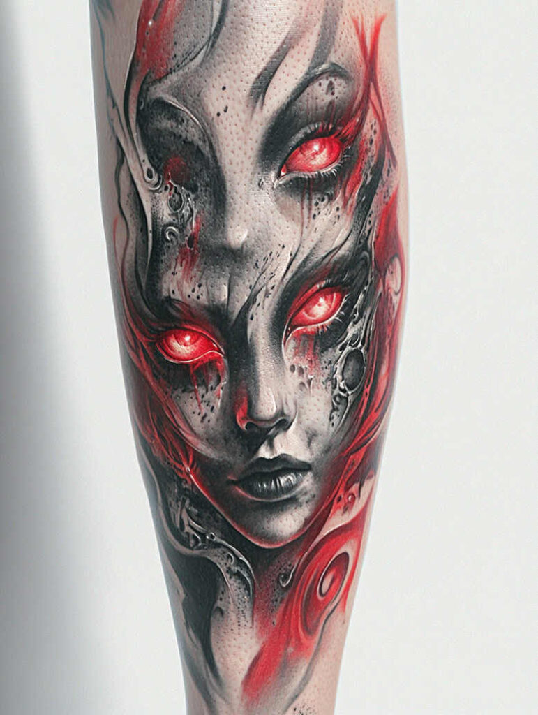 imagination-figure-tattoo – tattoo design ideas free ai generated – phantom – for-scapula – Gallery: surrealistic-characters-inkby-ai