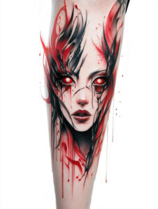 surreal-art-figure-tattoo – tattoo design ideas free ai generated – sacrifice – for-abdomen – Gallery: surrealistic-characters-inkby-ai