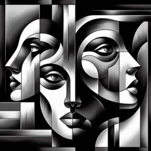 surrealistic-characters tattoo design ideas Realism realistic perspective abstract figure for upper back