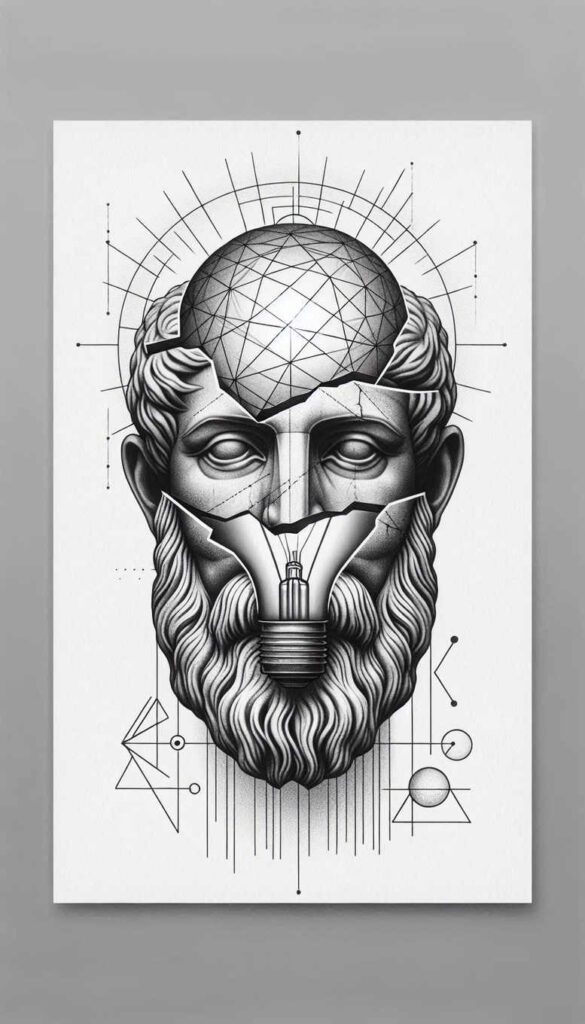 surrealistic-characters tattoo design ideas layered fill mental entity for side torso
