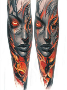 surrealistic-characters tattoo design ideas Realism depth realism paradox person stands for courage