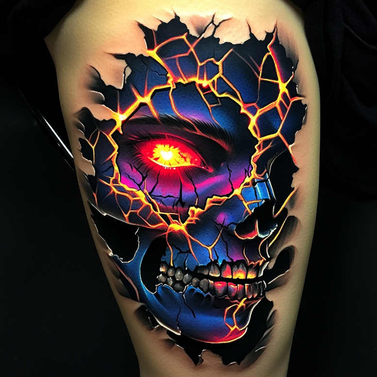 surrealistic-characters tattoo design ideas defined outlines subconscious hero for outer arm