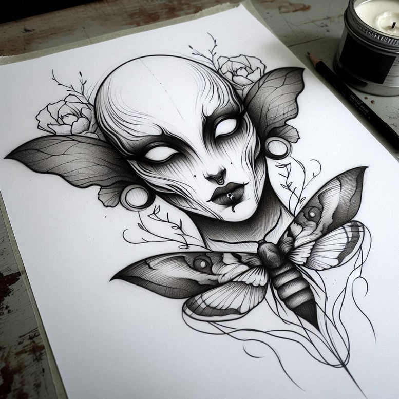 surrealistic-characters tattoo design ideas Surrealism timeless symbolic body for neck