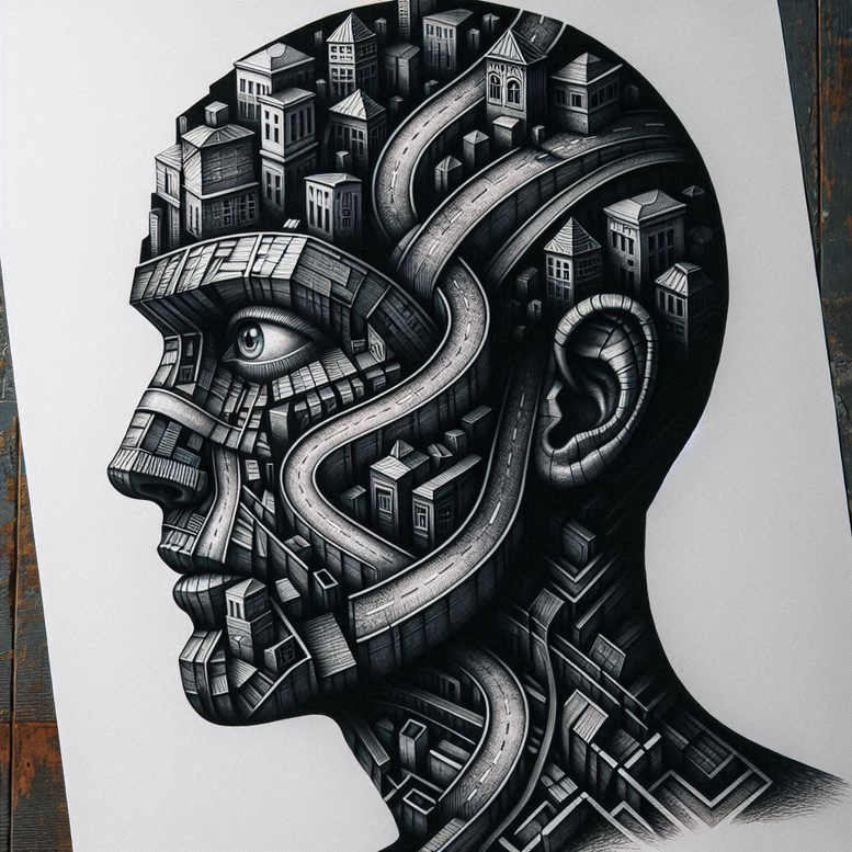 surrealistic-characters tattoo design ideas textural detail unreal creature for spine