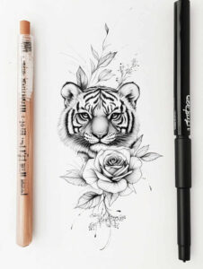 for-women – tattoo design ideas free ai generated – neotraditional-subtle-tone – for-forearm – Gallery: tigers-inkby-ai