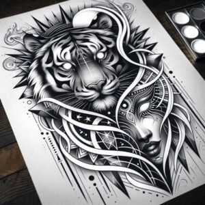 tigers tattoo design ideas drawing bold presence shows strength